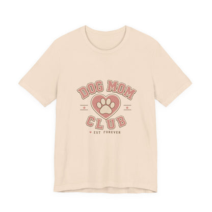 Dog Mom Club Shirt, Varsity Dog Mom T-Shirt, Paw Print Gift for Dog Lovers
