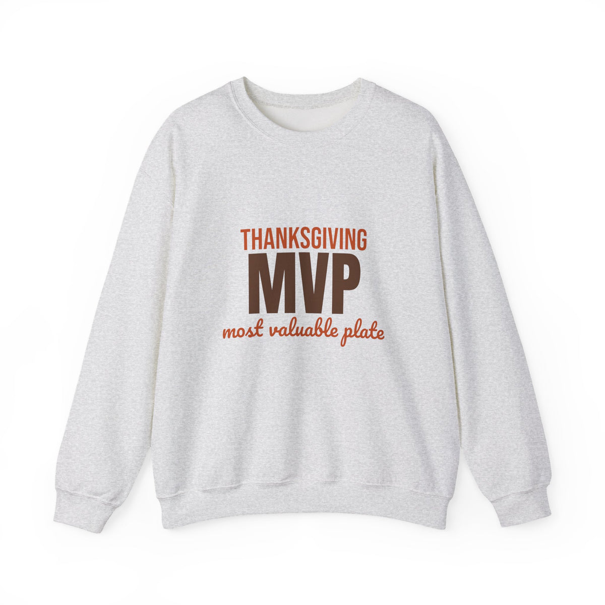 Thanksgiving MVP Most Valuable Plate Sweatshirt, Funny Thanksgiving Crewneck Sweatshirt