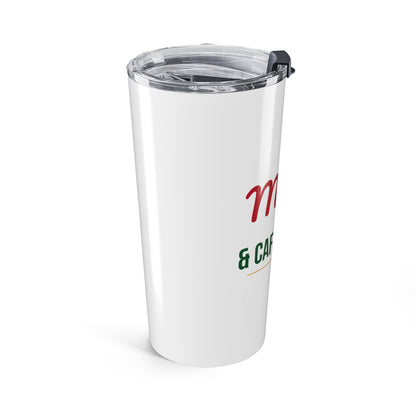 Merry and Caffeinated Tumbler, Coffee Lover 20oz Insulated Tumbler