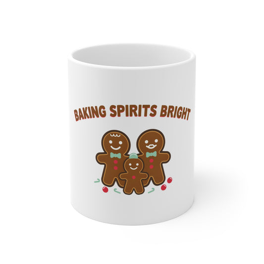 Baking Spirits Bright Gingerbread Family Mug