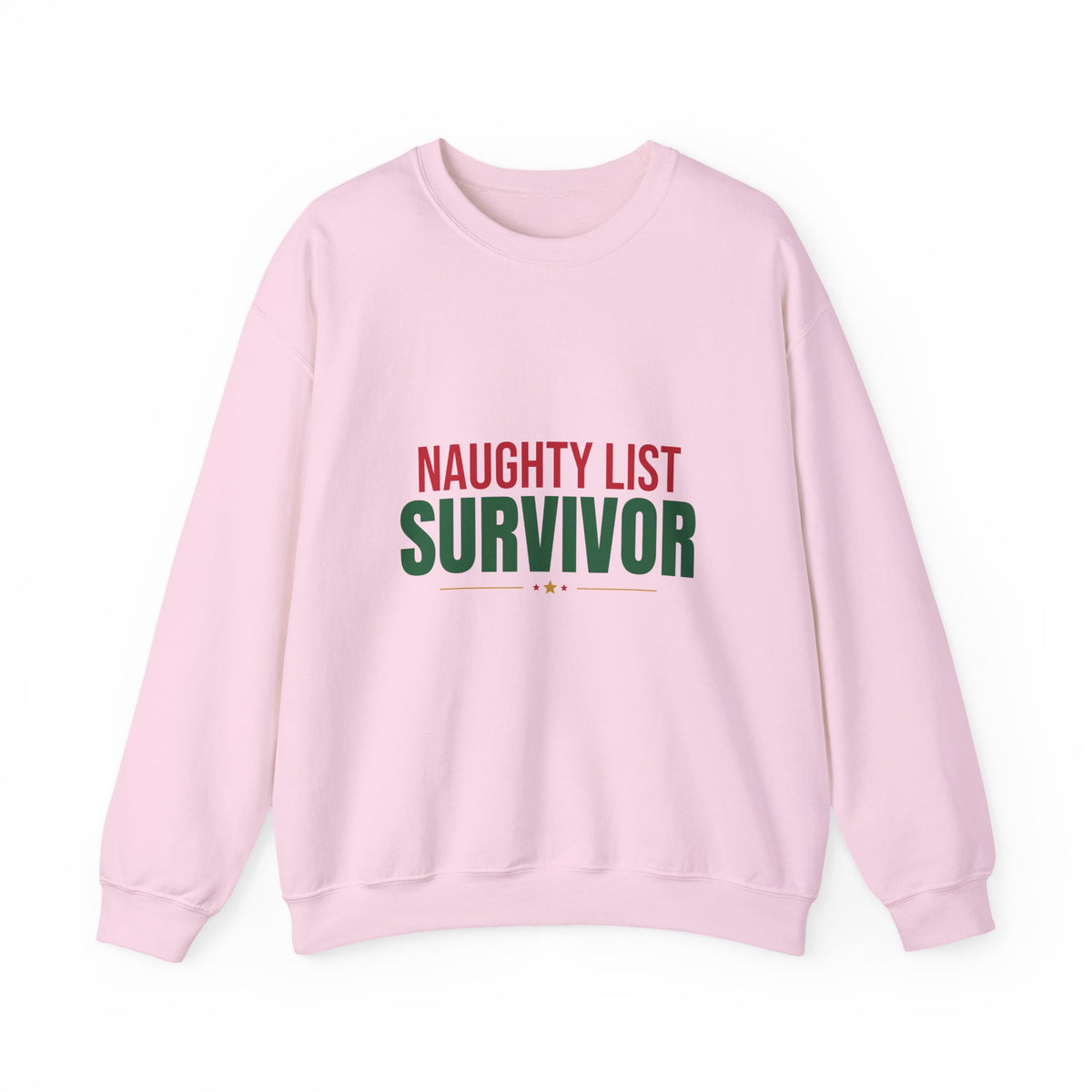 Naughty List Survivor Sweatshirt, Funny Christmas Crewneck