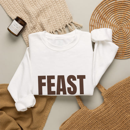 Feast Mode On Sweatshirt, Funny Thanksgiving Crewneck