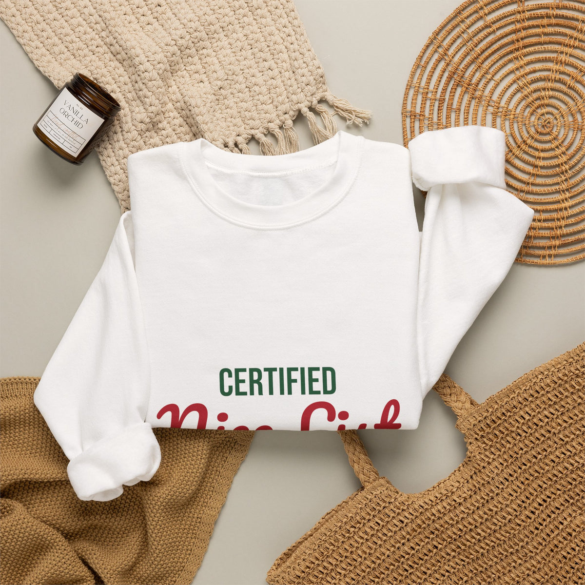 Certified Nice List Sweatshirt, Christmas Crewneck, Nice List Sweatshirt