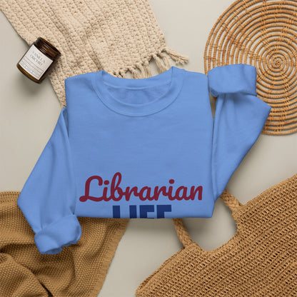 Librarian Life Shh I'm Reading Sweatshirt, Librarian Crewneck Sweatshirt