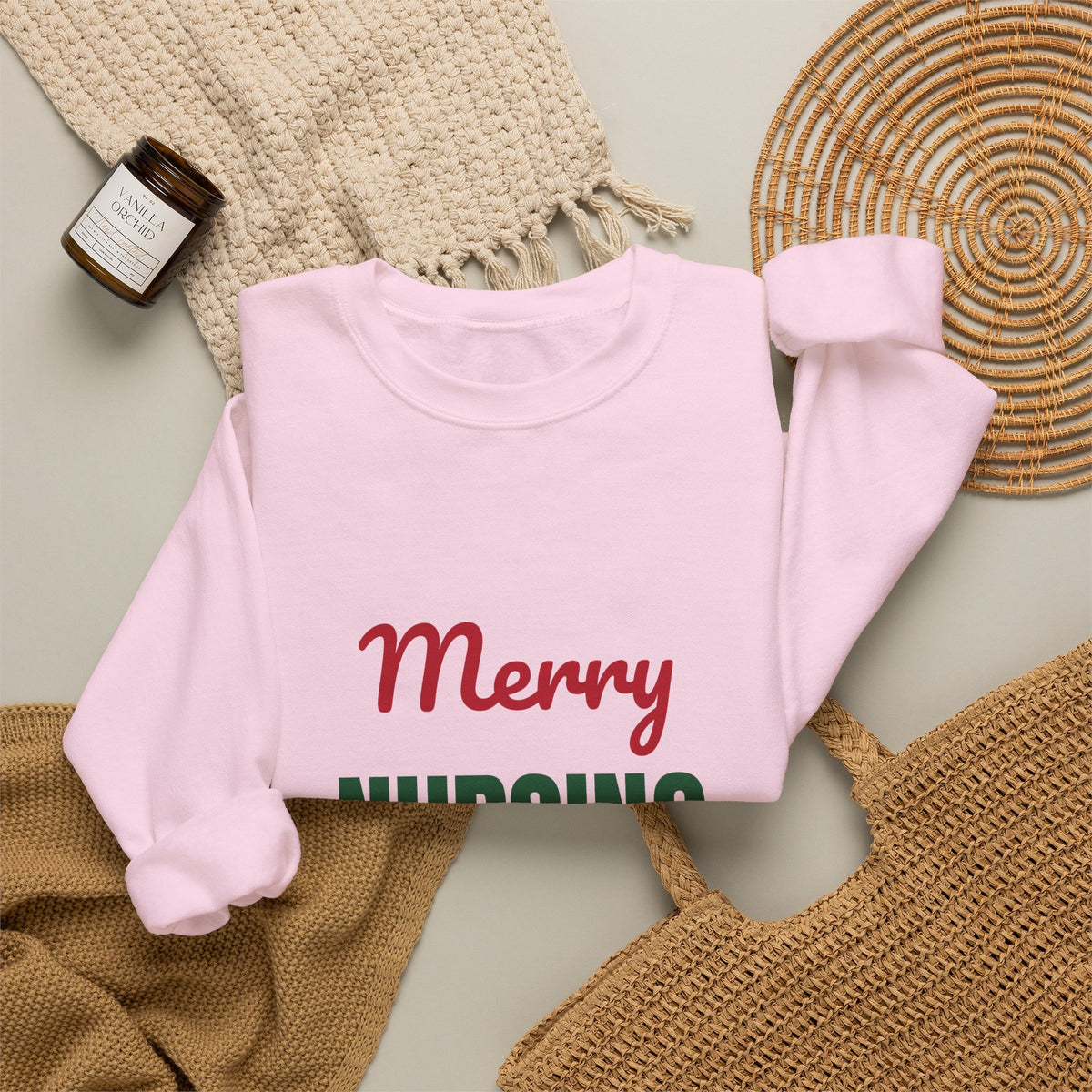 Merry Nursing Spreading Cheer One Shift at a Time Sweatshirt, Nurse Christmas Crewneck, Nurse Gift