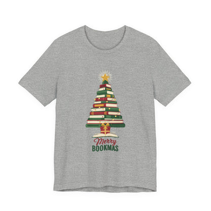 Merry Bookmas Shirt, Book Lover Christmas T-Shirt, Bookish Holiday Tee
