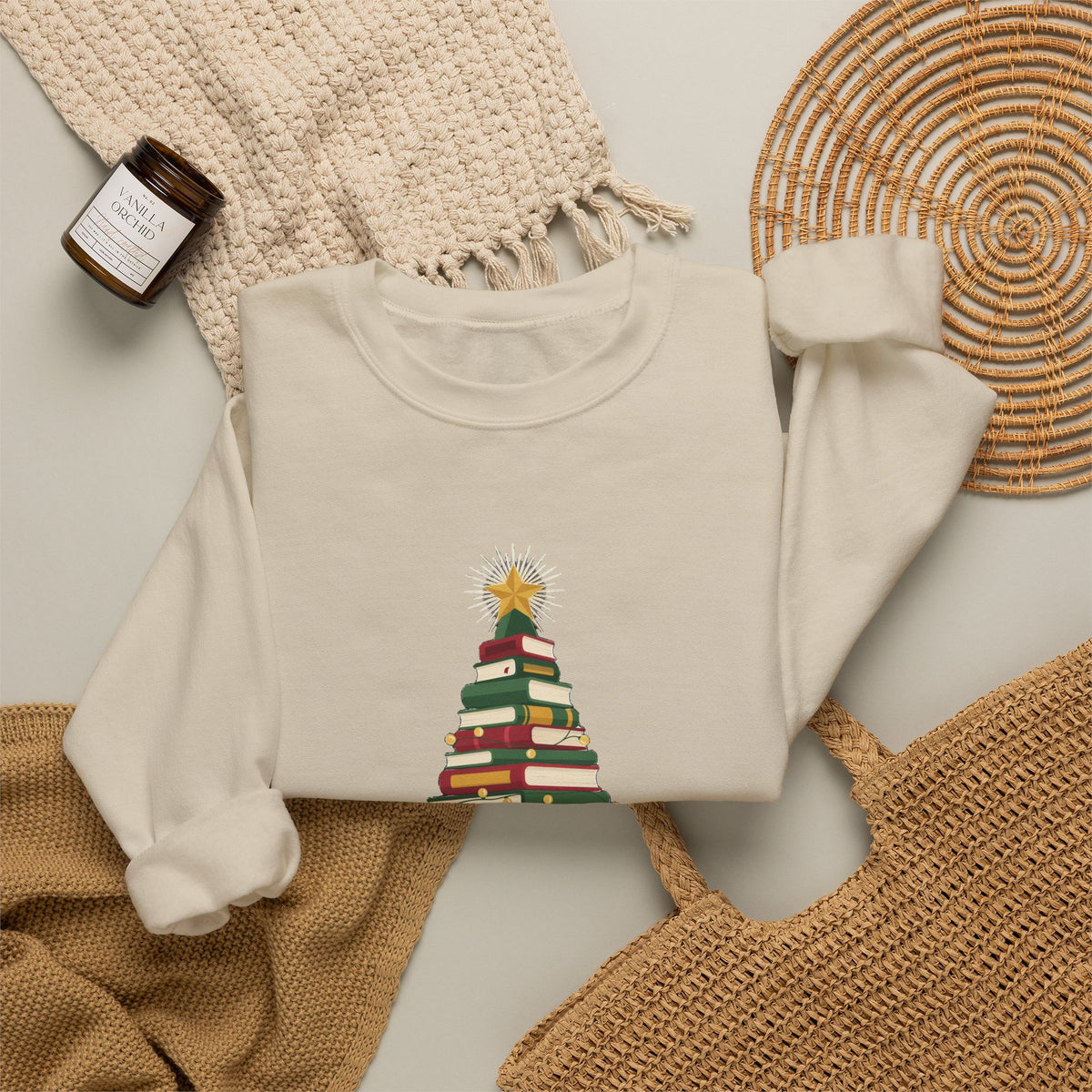 Merry Bookmas Sweatshirt, Bookish Christmas Crewneck, Book Lover Sweater