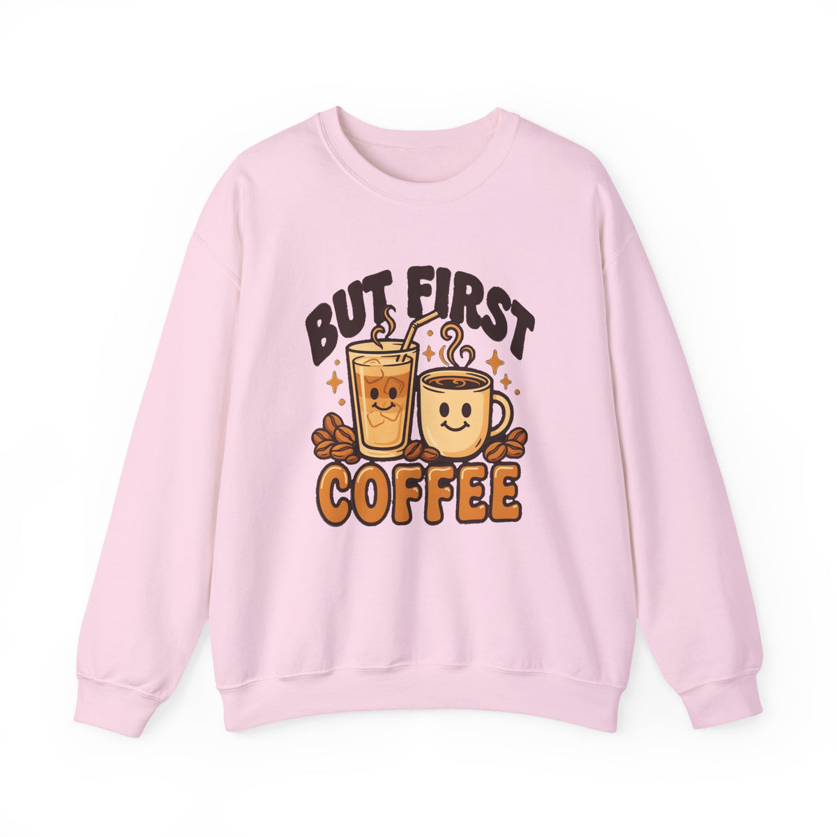 But First Coffee Sweatshirt, Retro Coffee Lover Crewneck