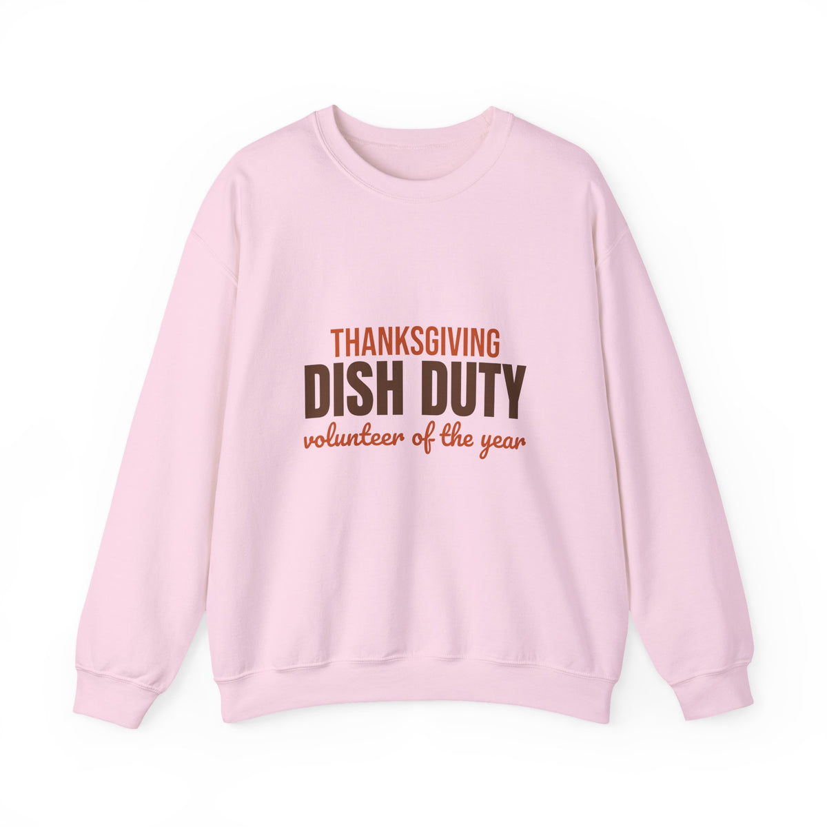 Thanksgiving Dish Duty Volunteer of the Year Sweatshirt, Funny Thanksgiving Crewneck Sweatshirt