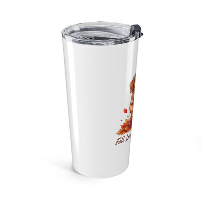 Fall Leaves and Dog Kisses Tumbler