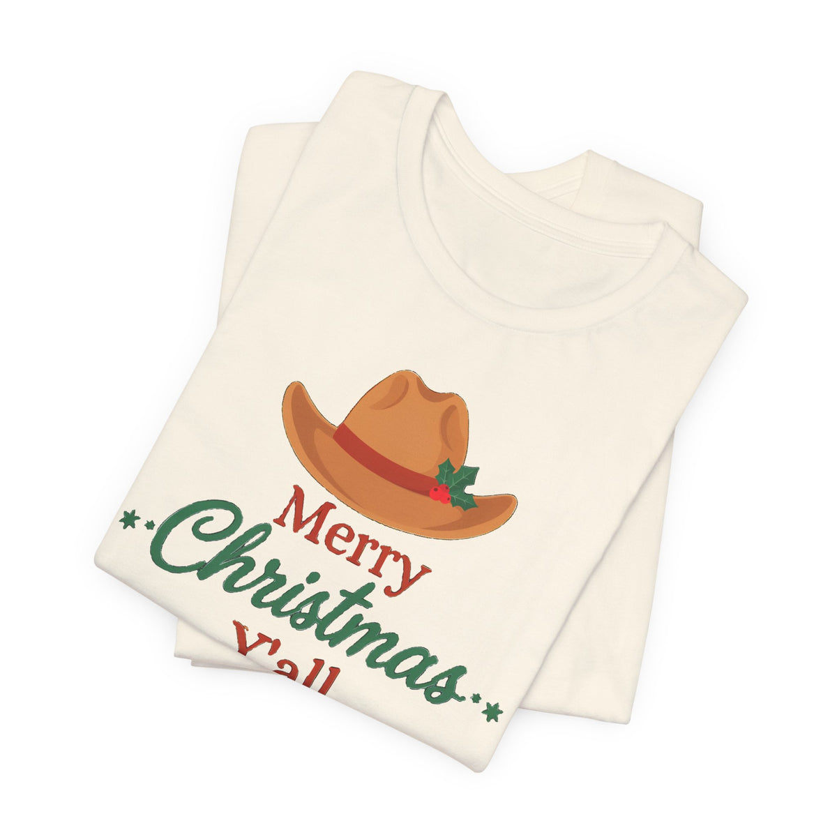 Merry Christmas Y'all Shirt, Western Christmas T-Shirt, Southern Holiday Tee