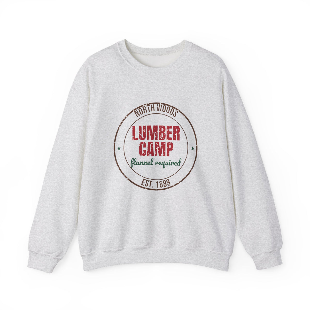 North Woods Lumber Camp Est. 1888 Sweatshirt, Vintage Lumberjack Crewneck Sweatshirt