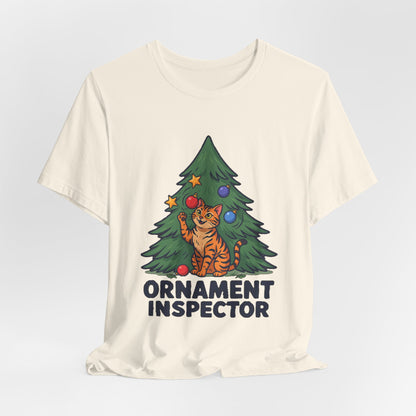 Ornament Inspector Christmas Cat Shirt, Ornament Inspector Christmas Cat T-Shirt