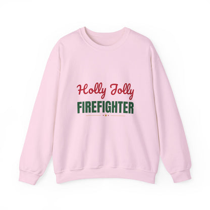 Holly Jolly Firefighter Sweatshirt, Firefighter Christmas Crewneck, Firefighter Gift