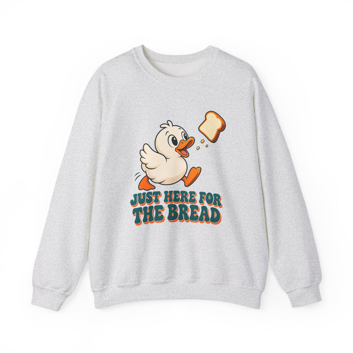 Just Here for the Bread Duck Sweatshirt, Funny Duck Crewneck Sweatshirt