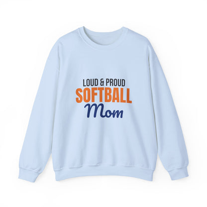 Loud and Proud Softball Mom Sweatshirt, Softball Mom Crewneck