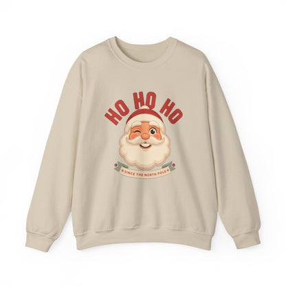 Ho Ho Ho Vintage Santa Sweatshirt, Retro Santa Christmas Crewneck, Classic Holiday Sweater