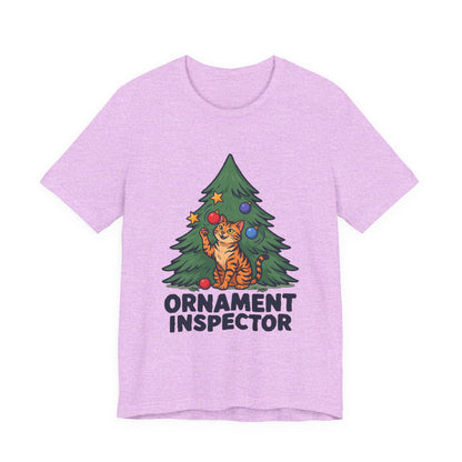 Ornament Inspector Christmas Cat Shirt, Ornament Inspector Christmas Cat T-Shirt