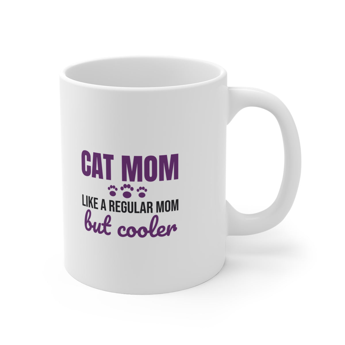 Cat Mom Like a Regular Mom But Cooler Mug, Cat Mom Coffee Mug 11oz lifestyle
