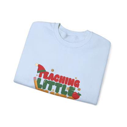 Teaching Little Elves Sweatshirt, Teacher Christmas Crewneck, Cozy Holiday Teacher Sweater