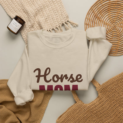 Horse Mom Barn Hair Don't Care Sweatshirt, Horse Mom Crewneck