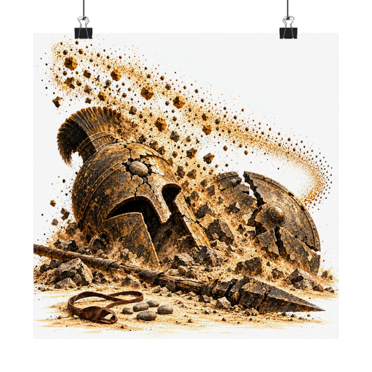 The Giant and the Sling Art Print Poster, Symbolic Fine Art Wall Art, By Xudeyda