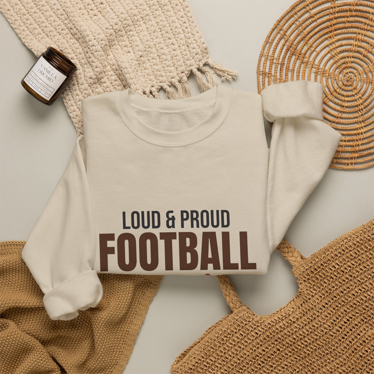 Loud and Proud Football Grandma Sweatshirt, Football Grandma Crewneck