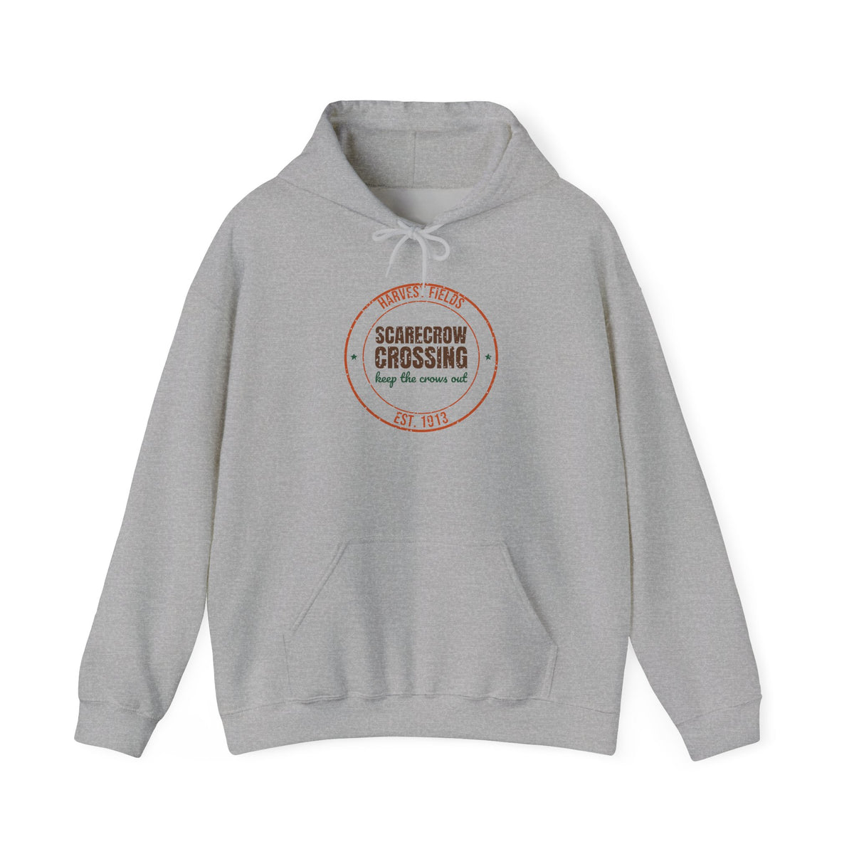 Harvest Fields Scarecrow Crossing Est. 1913 Hoodie, Vintage Fall Hoodie