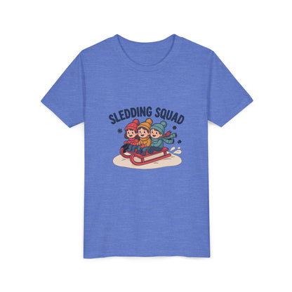 Sledding Squad Winter Kids Kids Shirt, Sledding Squad Kids T-Shirt