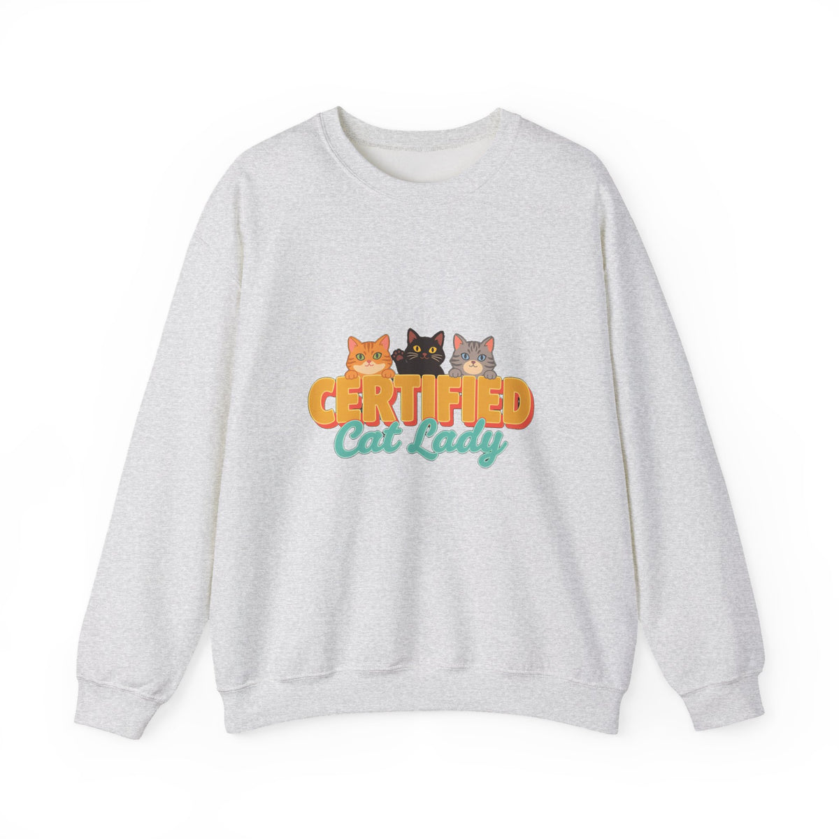 Certified Cat Lady Sweatshirt, Retro Cat Mom Crewneck, Cat Lover Gift