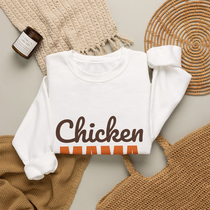 Chicken Mama Fresh Eggs Daily Sweatshirt, Chicken Mama Crewneck Sweatshirt