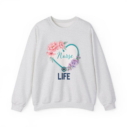 Nurse Life Sweatshirt, Floral Nurse Crewneck, RN Gift