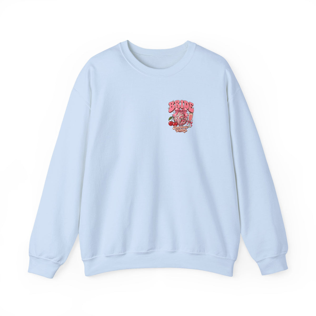 Bride Bachelorette Weekend Disco Ball Sweatshirt, Front and Back Bachelorette Crewneck Sweatshirt