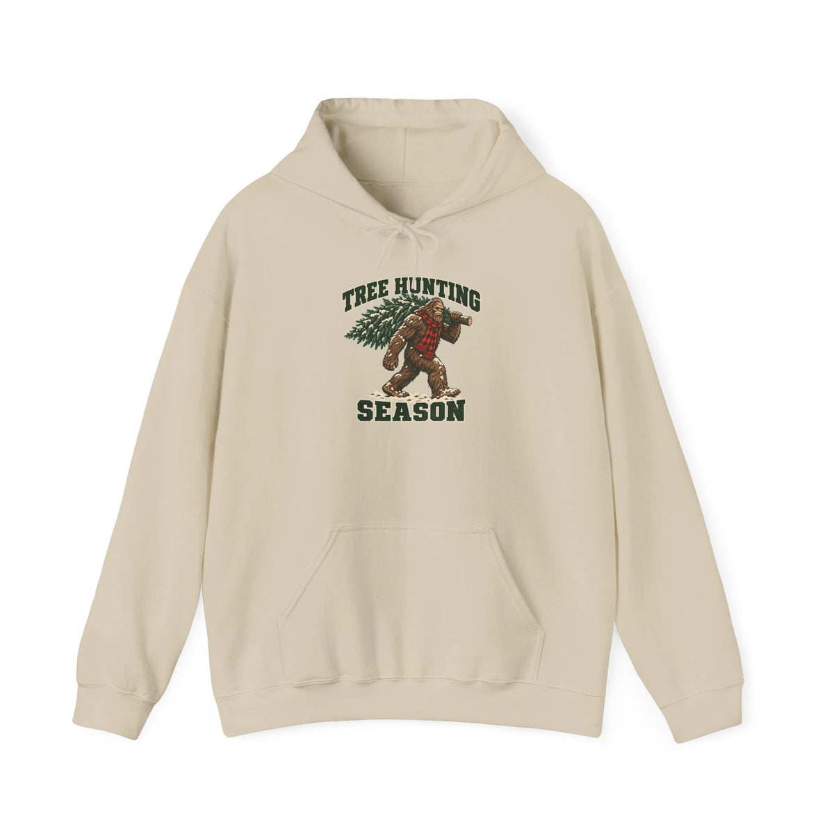 Tree Hunting Season Bigfoot Christmas Tree Hoodie, Bigfoot Christmas Hoodie