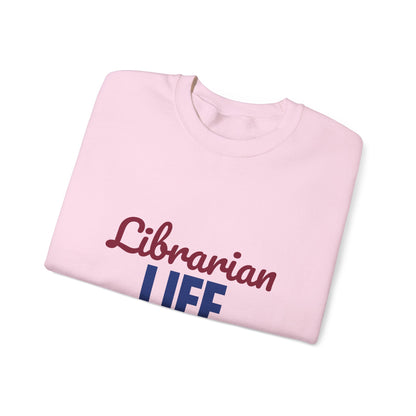 Librarian Life Shh I'm Reading Sweatshirt, Librarian Crewneck Sweatshirt