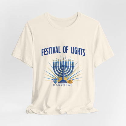 Festival of Lights Hanukkah Shirt, Hanukkah T-Shirt, Menorah Tee