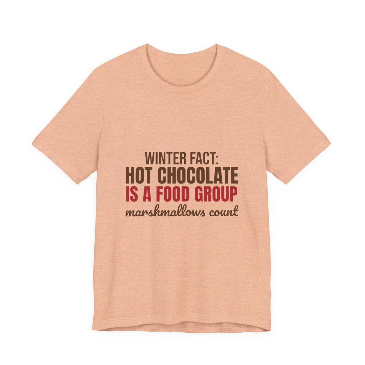 Winter Fact Hot Chocolate Is a Food Group Shirt, Funny Winter T-Shirt, Funny Winter Gift