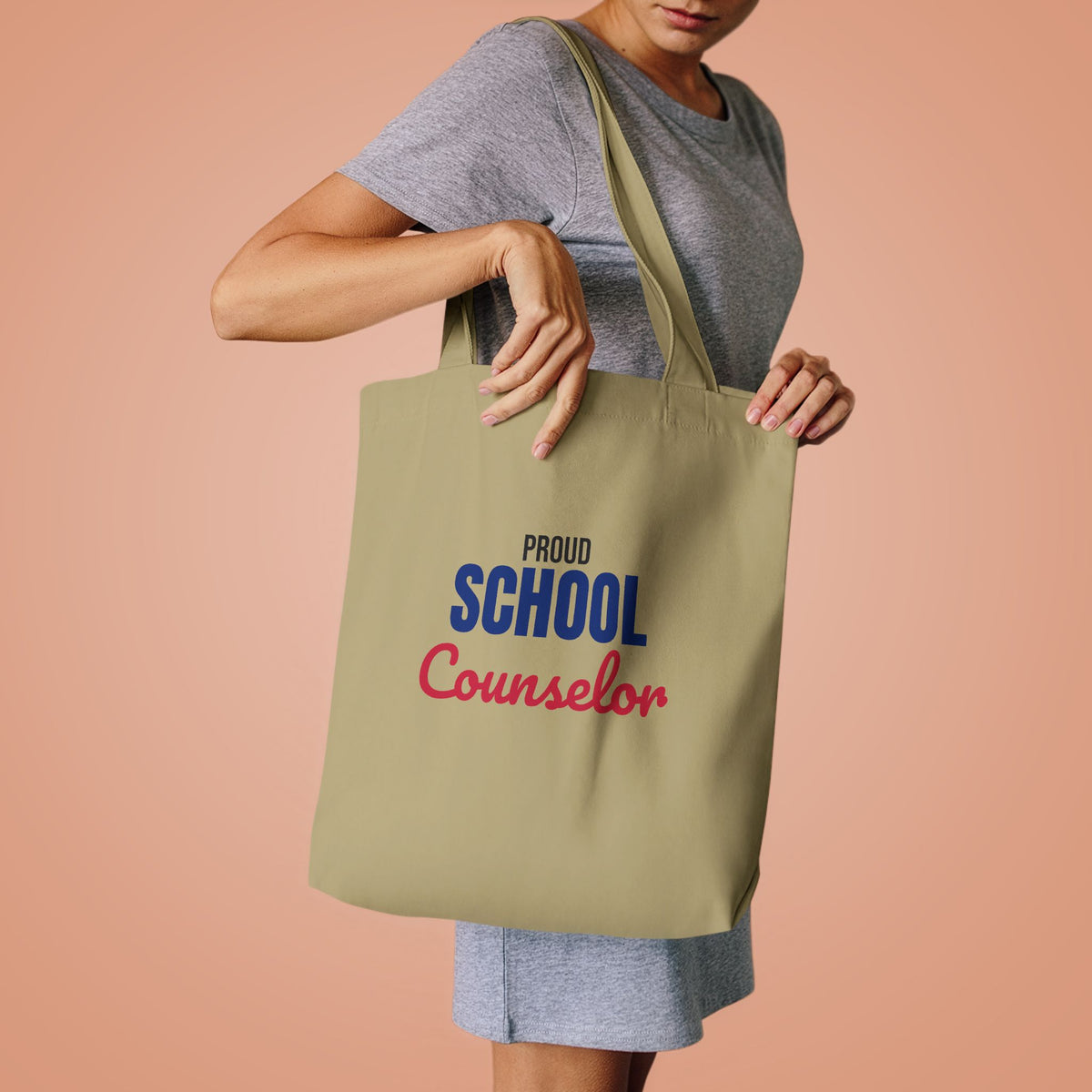 Proud School Counselor Tote Bag, School Counselor Canvas Tote Bag