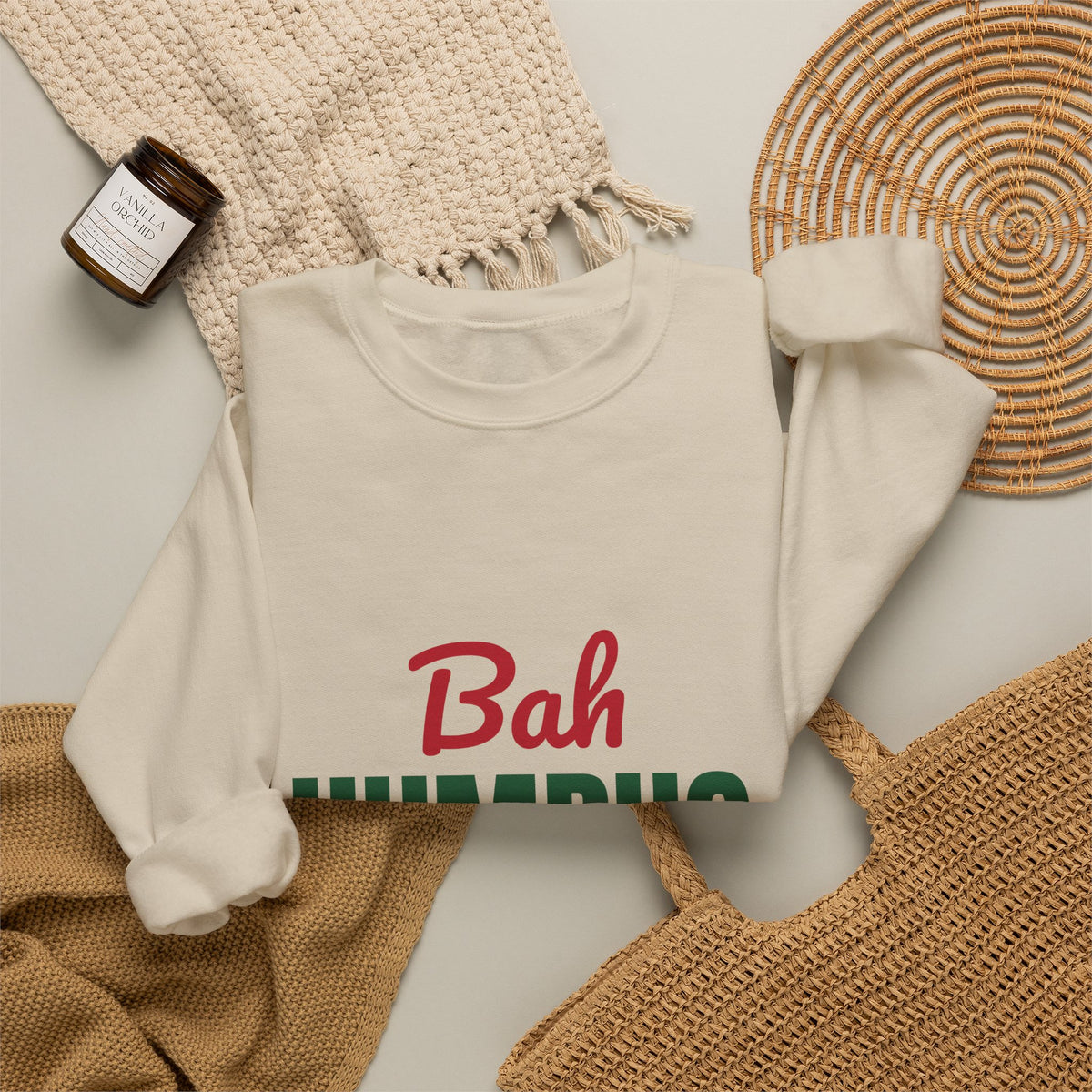 Bah Humbug Sweatshirt, Funny Grumpy Christmas Crewneck
