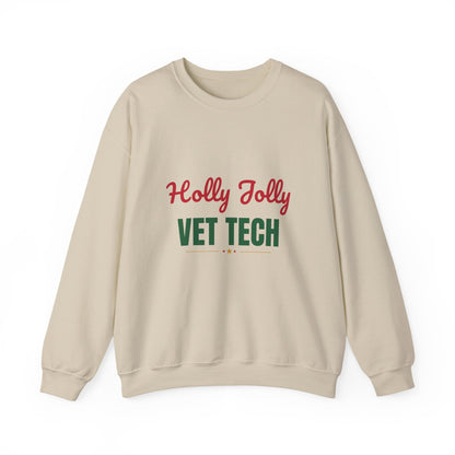 Holly Jolly Vet Tech Sweatshirt, Vet Tech Christmas Crewneck, Vet Tech Gift