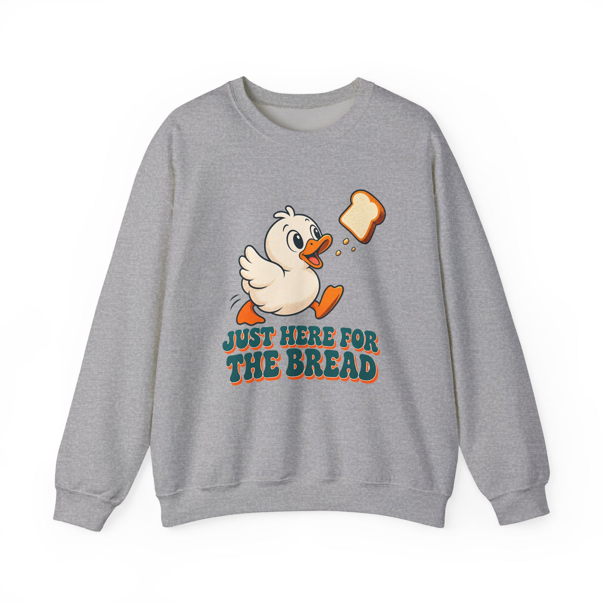 Just Here for the Bread Duck Sweatshirt, Funny Duck Crewneck Sweatshirt