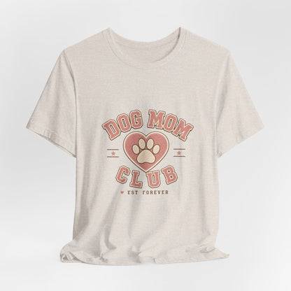 Dog Mom Club Shirt, Varsity Dog Mom T-Shirt, Paw Print Gift for Dog Lovers