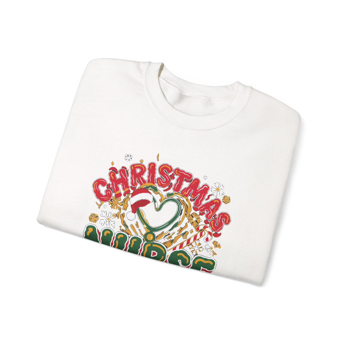 Christmas Nurse Crew Sweatshirt, Retro Nurse Christmas Crewneck, Holiday Nurse Sweater