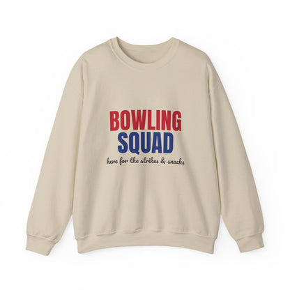 Bowling Squad Here for the Strikes and Snacks Sweatshirt, Bowling Squad Crewneck Sweatshirt