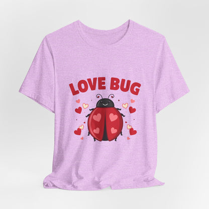 Love Bug Valentine Ladybug Shirt, Ladybug Valentine T-Shirt, Valentines Day Tee