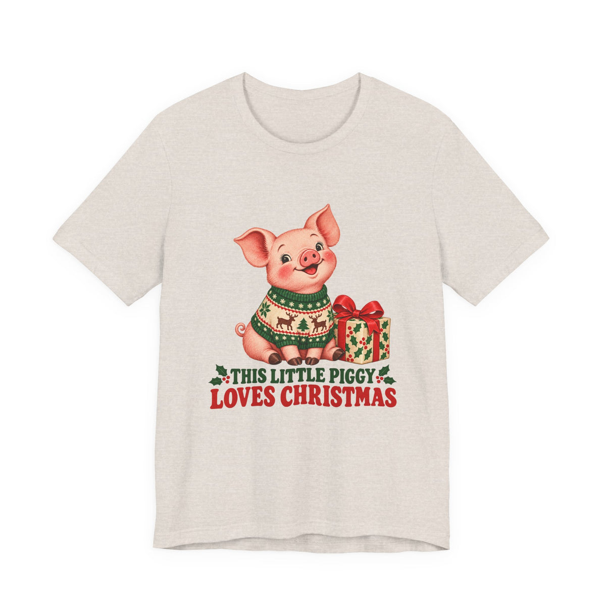 This Little Piggy Loves Christmas Shirt, Pig Christmas T-Shirt, Pig Christmas Gift