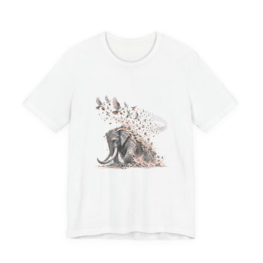 The Elephant and the Birds Shirt, Symbolic Fine Art T-Shirt, By Xudeyda