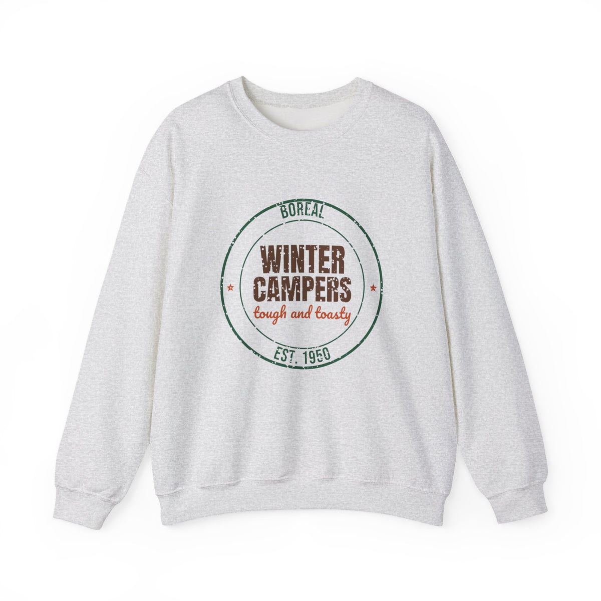 Boreal Winter Campers Est. 1950 Sweatshirt, Vintage Winter Camping Crewneck Sweatshirt
