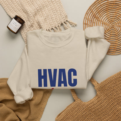 HVAC Technician Keeping You Cool and Cozy Sweatshirt, HVAC Tech Crewneck Sweatshirt