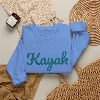 Kayak Life Paddle Relax Repeat Sweatshirt, Kayaking Crewneck Sweatshirt